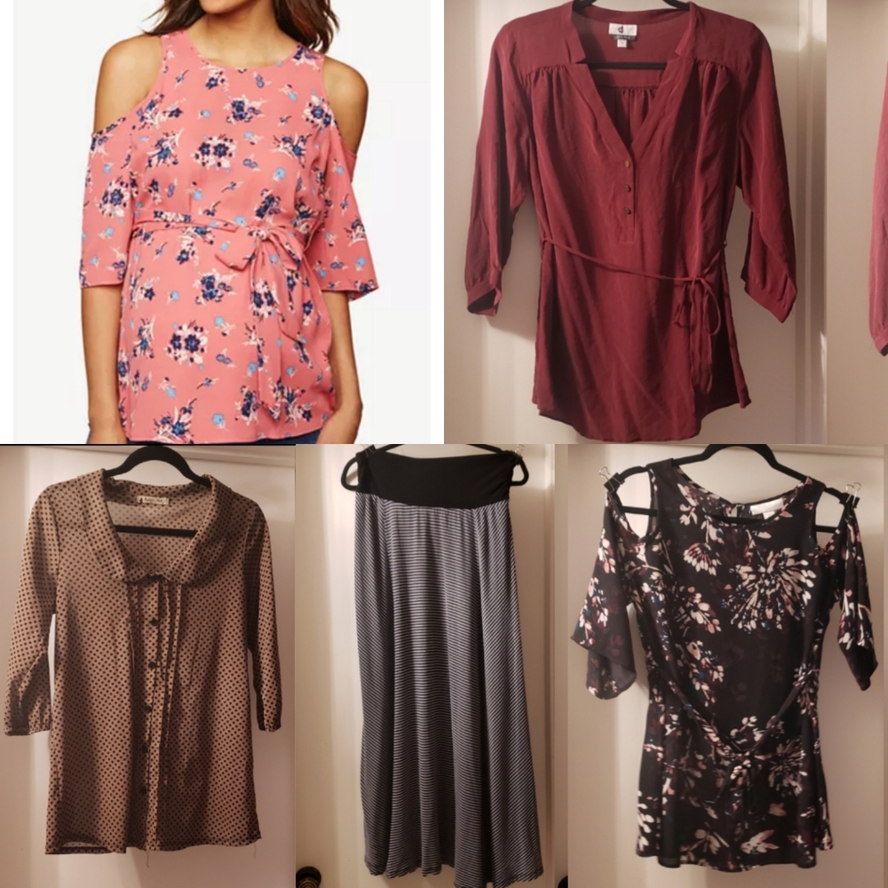 Fall Winter Spring Maternity Blouse & Skirt Bundle
